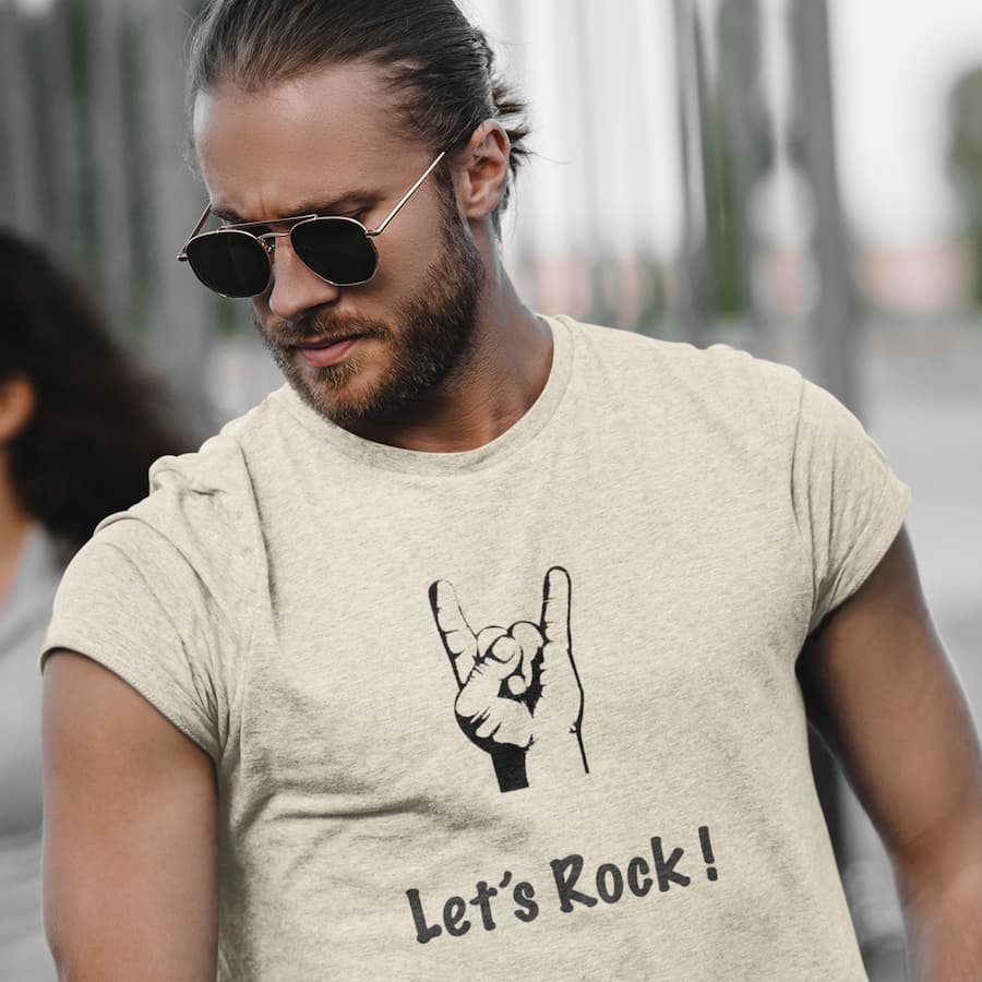 T-shirt unisexe symbole : Rock and Roll