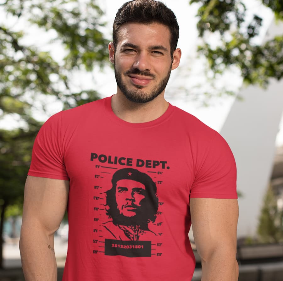 T-shirt unisexe Fiche de Police : CHE GUEVARA